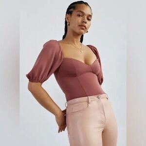 Aritzia Nouvelle Short Sleeve Blouse Top